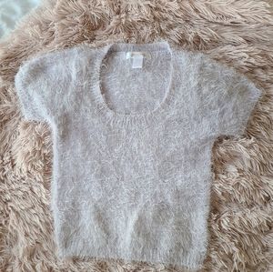 M Fuzzy Purple Short Sleeved Top